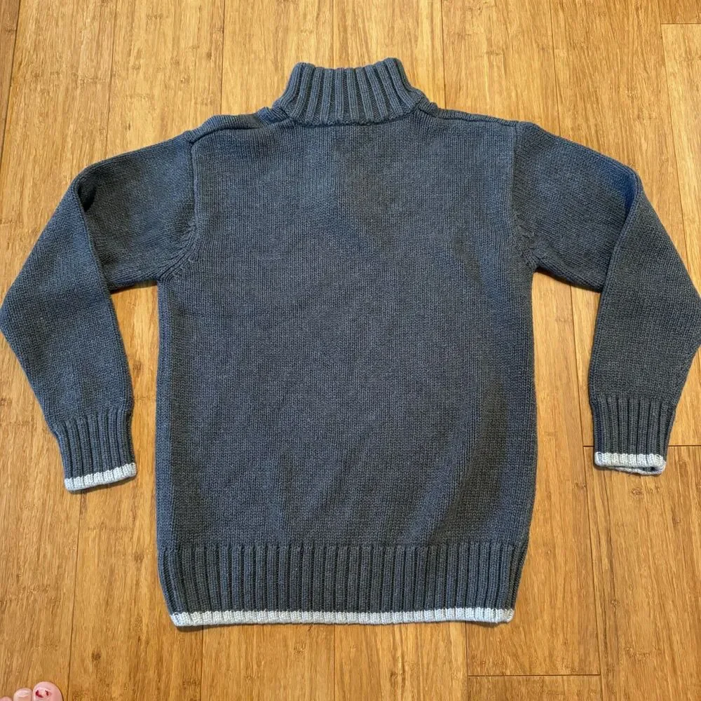 Vintage Y2K Boys Old Navy 100% Cotton Quarter Zip Sweater Size Large